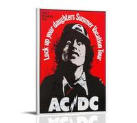 HDSHJFIK ACDC - Poster decorativo da parete su tela, con autografo, stampa moderna, poster decorativo per camera da letto, 50 x 75 cm