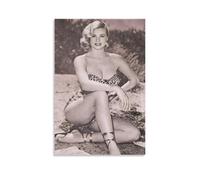 HDSHJFIK Anita Ekberg - Poster decorativo da parete su tela, stile vintage, motivo: attrice di bellezza, stampa moderna, per camera da letto, 50 x 75 cm