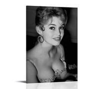 HDSHJFIK Classical Beauty Brigitte Bardot, poster decorativo da parete su tela, stampa artistica moderna per camera da letto, 50 x 75 cm