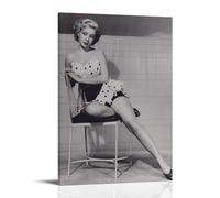 HDSHJFIK Gloria DeHaven - Poster decorativo da parete su tela, con stampa moderna di bellezza classica, poster decorativo per camera da letto, 30 x 45 cm