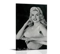 HDSHJFIK Poster decorativo da parete con attrice di film Jayne Mansfield, stampa artistica su tela, stile moderno, per camera da letto, 50 x 75 cm