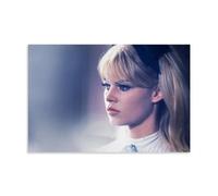 HDSHJFIK Poster decorativo da parete con stampa artistica su tela, motivo: Brigitte Bardot Young con estetica bionda e moderna, per camera da letto, 20 x 30 cm