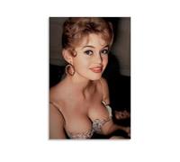 HDSHJFIK Poster decorativo da parete su tela con Brigitte Bardot, vintage, con attrice di bellezza, stampa moderna, per camera da letto, 30 x 45 cm