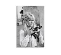 HDSHJFIK Poster decorativo da parete su tela con immagine di Brigitte Bardot di Blond Beauty, stampa moderna per camera da letto, per camera da letto, 50 x 75 cm