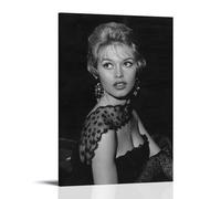 HDSHJFIK Poster decorativo da parete su tela, con l'attrice Brigitte Bardot, stampa artistica su tela, stile moderno, per camera da letto, 20 x 30 cm