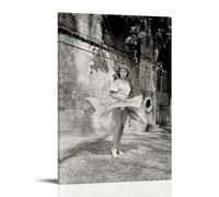 HDSHJFIK Poster decorativo da parete su tela con stampa classica di Sophia Loren con gonna da ballo, poster decorativo moderno per camera da letto, 40 x 60 cm