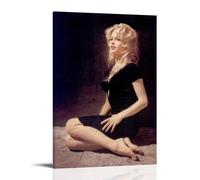 HDSHJFIK Poster decorativo da parete su tela con stampa di Brigitte Bardot, vintage, motivo biondo, moderno, per camera da letto, 40 x 60 cm