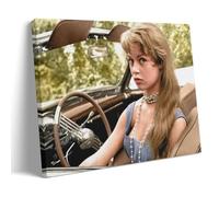 HDSHJFIK Stampa artistica da parete su tela con immagine di Brigitte Bardot Young con stampa moderna per camera da letto, 50 x 75 cm