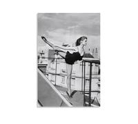 HDSHJFIK Stampa artistica da parete su tela, motivo: Brigitte Bardot, ballerina ballerina vintage, poster decorativo moderno per camera da letto, 20 x 30 cm