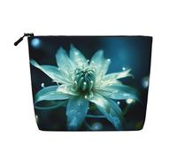 HDSKFNS Beauty case da viaggio con cerniera, ideale per l'uso quotidiano, da viaggio, con stampa floreale, colore nero, taglia unica