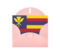 HDSKFNS Biglietti di auguri con stampa bandiera del Regno delle Hawaii, 15,2 x 10,2 cm, biglietti di carta perlata con buste, per compleanno, matrimonio, simpatia