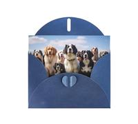 HDSKFNS Biglietti di auguri con stampa di manifestazioni di cani, 15,2 x 10,2 cm, biglietti di carta perlata con buste, per compleanno