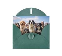 HDSKFNS Biglietti di auguri con stampa di manifestazioni di cani, 15,2 x 10,2 cm, biglietti di carta perlata con buste, per compleanno