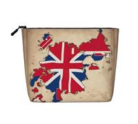 HDSKFNS Borsa per cosmetici con stampa astratta della bandiera georgiana Map03, borsa per il trucco da donna, borsa da viaggio con cerniera, ideale per uso quotidiano e viaggi, nera, taglia unica