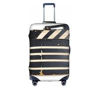 HDSKFNS Classic Movie Clapboard - Copertura per valigie da viaggio, con stampa nera, adatta per valigie da 45-81 cm, bianco, S