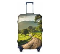 HDSKFNS Copertura per valigie con stampa stradale di campagna, per valigie da viaggio, adatta per valigie da 45-81 cm, Bianco, X-Large