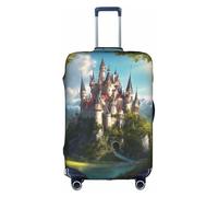 HDSKFNS Custodia per valigia leggendaria con stampa castello da favola 03 per valigie da 45,7 a 81,3 cm, bianco, X-Large