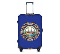 HDSKFNS Custodia per valigia stampata bandiera dello Stato del New Hampshire per valigie da 45,7 a 81,3 cm, bianco, L