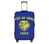 HDSKFNS Custodia per valigia stampata bandiera dello Stato dell'Oregon per valigie da 45,7 a 81,3 cm, bianco, S