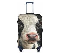 HDSKFNS Custodia per valigia stampata mucca carina per valigie da 45,7 a 81,3 cm, bianco, S