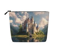 HDSKFNS Dream-Like Fairy Tale Castle03 - Beauty case da viaggio da donna, con cerniera, ideale per l'uso quotidiano e viaggi, colore nero, taglia unica
