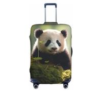 HDSKFNS Piccole coperture per valigie con stampa di panda per valigie da viaggio per bagagli si adatta a valigie da 45-82 cm, Bianco, M