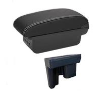 HDSNWG Accessori Interni per Auto Console Centrale Scatola Portaoggetti Multifunzionale Scatola Bracciolo per Hilux per Revo(B-Black White Line)