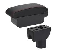 HDSNWG Accessori Interni per Auto Console Centrale Scatola Portaoggetti Multifunzionale Scatola per Braccioli per Ignis(C Black Red No USB)