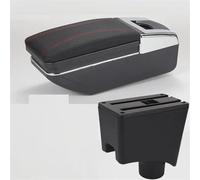 HDSNWG Accessori Interni per Auto Console Centrale Scatola Portaoggetti Multifunzionale Scatola per Braccioli per Almera G15(C Black Red No USB)