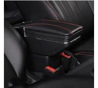 HDSNWG Accessori Interni per Auto, Console Centrale, Scatola Portaoggetti Multifunzionale, Scatola per Braccioli, per Liana(Single Black Red)