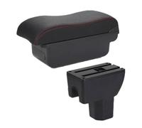 HDSNWG Accessori Interni per Auto Console Centrale Scatola Portaoggetti Multifunzionale Scatola per Braccioli per Ignis(C Black Red No USB)