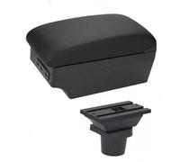 HDSNWG Accessori per La Modifica della Custodia della Console Centrale della Scatola del Bracciolo con Porta USB Portabicchieri per Picanto(C-Black Black Lines)