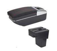 HDSNWG Auto Bracciolo Speciale Scatola di Immagazzinaggio Parti di Modifica per Accent RB per Solaris 2011 2012 2013 2014 2015 2016(C Black Red No USB)