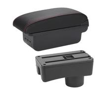 HDSNWG Box Bracciolo per Auto Accessori Auto Dettagli Interni Box Portaoggetti Parti di Retrofit per Aygo X(B1 Black Red 3USB)