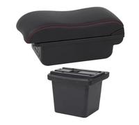 HDSNWG Box Bracciolo per Auto Bracciolo in Pelle per Console Centrale Scatola Portaoggetti per Elantra per Touring I30 FD I30cw 2007-2011(C Red Line 2)