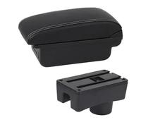 HDSNWG Box Bracciolo per Auto Centrale Contenuto del Negozio Decorazione per Auto con Portabicchieri Accessori USB per Accento per Tagaz(C White Line 1)
