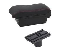 HDSNWG Box Bracciolo per Auto per Ibiza 6j 6L Centrale Contenuto del Negozio Decorazione per Lo Styling con Portabicchieri USB(B Red Line 2)