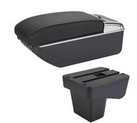 HDSNWG Bracciolo Box Con Supporto Multifunzionale PU Imbottito Auto Interior Modifica Accessori Per Vitara(B1 Nero Rosso 7USB)