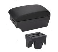 HDSNWG Decorazione Auto Styling Scatola Portaoggetti Multifunzionale Console Centrale per Golf 6 5 Mk6 MK5 per Jetta(C-Black Black Lines)