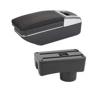 HDSNWG Parti di Modifica degli Interni Auto Accessori per Portabicchieri Telescopici Portaoggetti per Braccioli per Accent per Tagaz(C Black Red No USB)