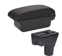 HDSNWG Parti Modificate della Scatola Portaoggetti Speciale del Bracciolo Dell'auto per Marzo per Micra K13 per Sunny 2010-2022(C1 Black Red No USB)