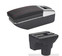 HDSNWG Parti Speciali di Modifica della Scatola di Immagazzinaggio per I Braccioli Dell'auto per Rio 4 X X-Line 2018 2019 2020 2021 2022(C1 Black Red No USB)
