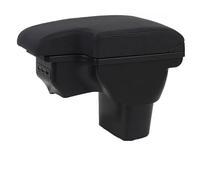 HDSNWG Scatola bracciolo auto 2010-2019 accessori interni dettagli interni scatola portaoggetti parti retrofit USB per Juke (A2 linea nera nera)