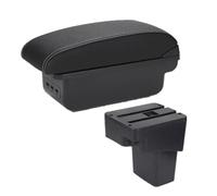 HDSNWG Scatola Bracciolo Auto per Accent RB per Solaris Interni Auto Bracciolo Scatola di Immagazzinaggio 2011 2012 2013 2014 2015 2016(B Black White 3UsB)