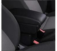 HDSNWG Scatola Bracciolo con Supporto Multifunzionale Cuscino in PU Accessori per La Modifica degli Interni Dell'auto per Fiat 500(A-Black Black Line)