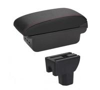 HDSNWG Scatola del Bracciolo Parti di Retrofit Bracciolo per Auto Custodia Centrale Accessori Interni Speciali con USB per Ignis(B-Black Red Line)