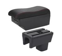 HDSNWG Scatola del Bracciolo per Auto Centrale Scatola dei Contenuti del Negozio Retrofit Speciale Decorazione per Lo Styling Accessori Parte di Retrofit per Swift(A Black Red 7UsB)