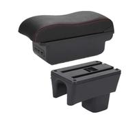 HDSNWG Scatola del Bracciolo per Auto Centrale Scatola dei Contenuti del Negozio Retrofit Speciale Decorazione per Lo Styling Accessori Parte di Retrofit per Swift(B Black Red 3usB)