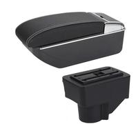 HDSNWG Scatola per bracciolo auto 2009-2017, dettagli interni, accessori di facile installazione, per Fiesta MK7 (D3 nero bianco senza USB)