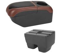 HDSNWG Scatola portaoggetti per bracciolo auto, accessori per interni auto, per Yaris SUV Cross (nero marrone)